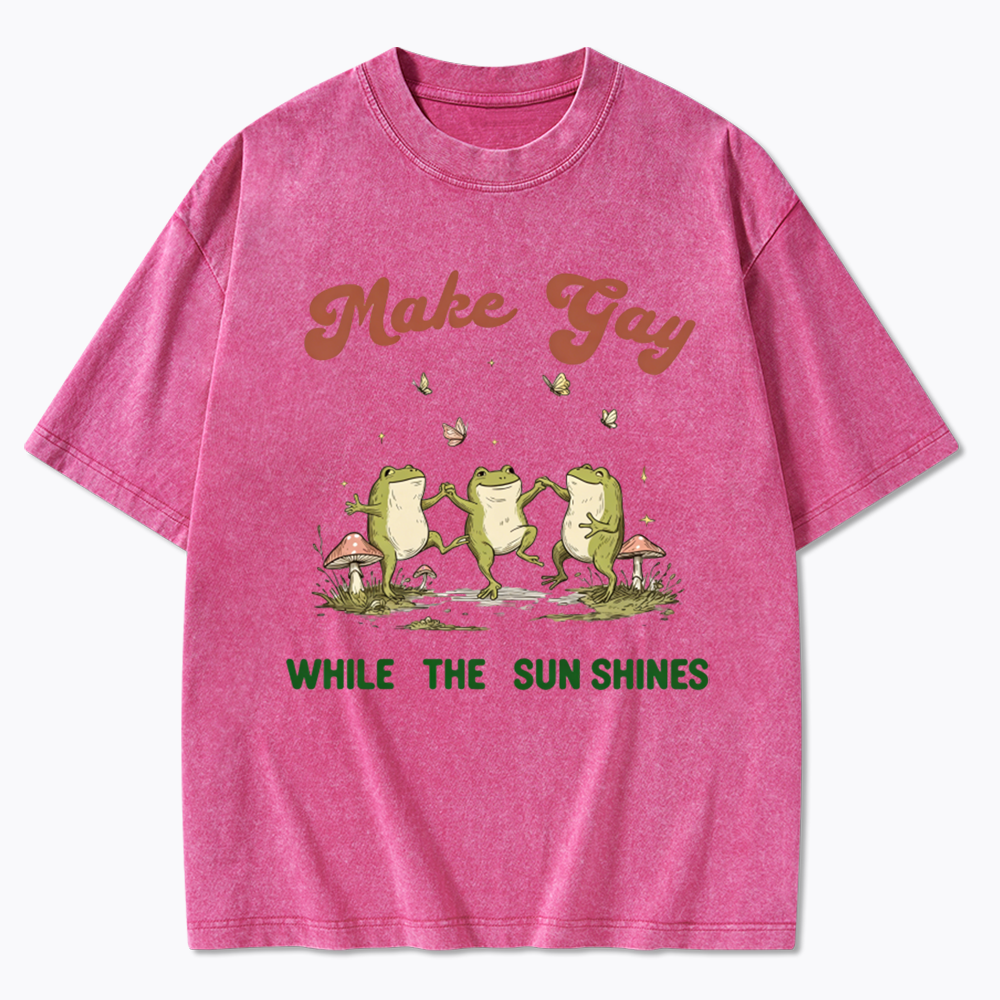 Tap Water Buddies Frog Washed T-Shirt