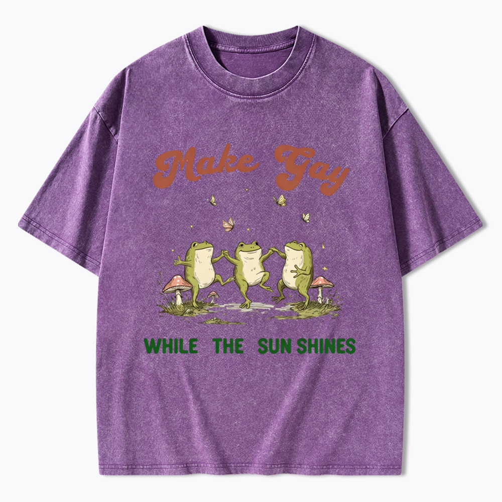 Tap Water Buddies Frog Washed T-Shirt