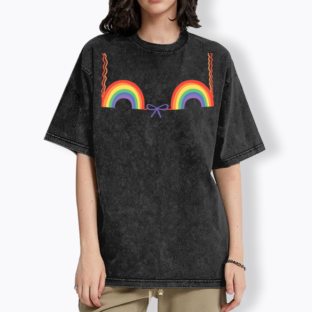 Queer Bra Washed T-Shirt
