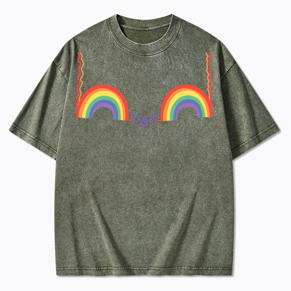 Queer Bra Washed T-Shirt