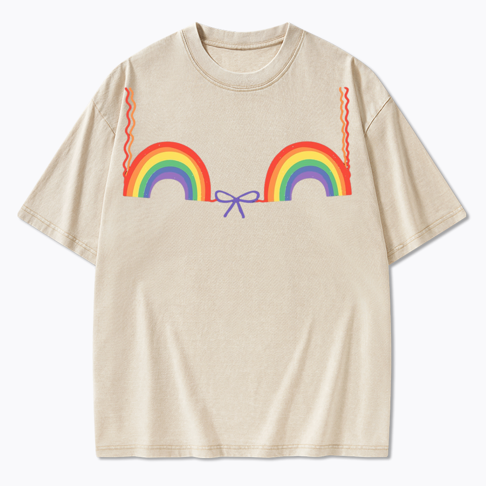 Queer Bra Washed T-Shirt