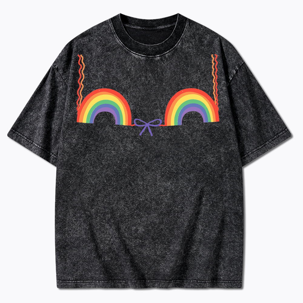 Queer Bra Washed T-Shirt