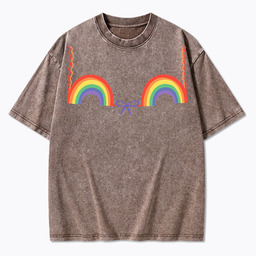 Queer Bra Washed T-Shirt