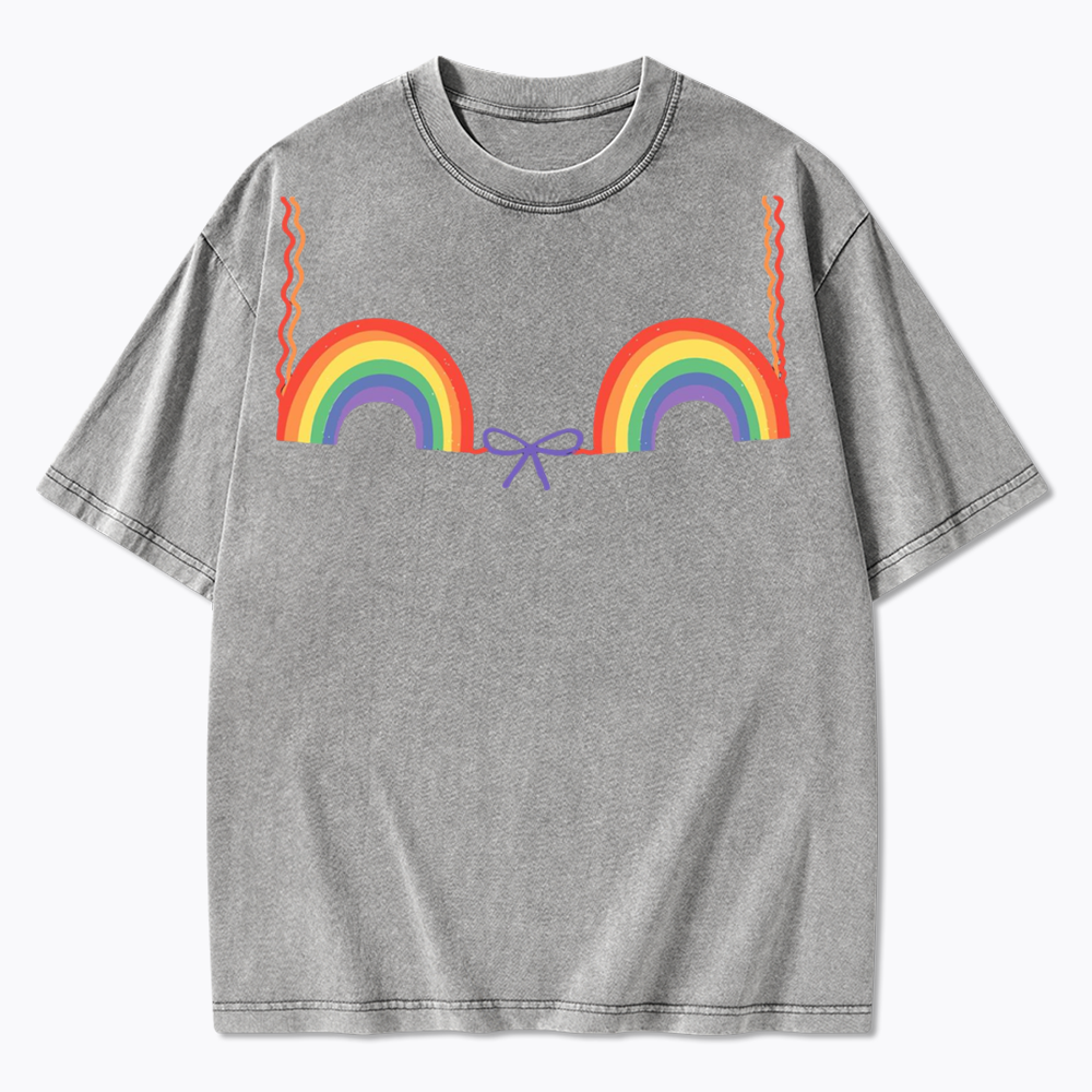 Queer Bra Washed T-Shirt