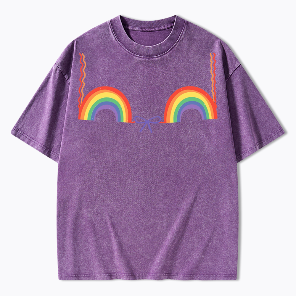 Queer Bra Washed T-Shirt