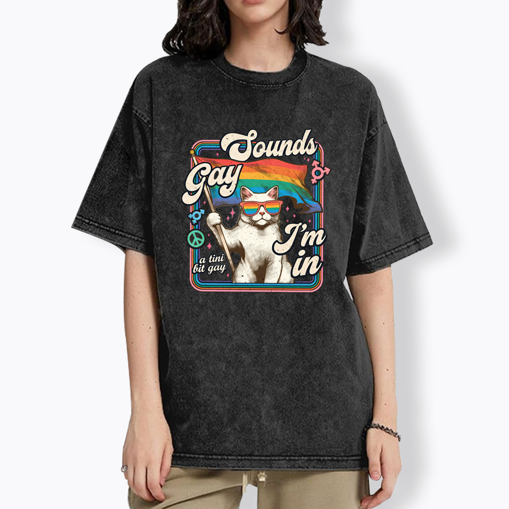 Sounds Gay I'm In Washed T-Shirt