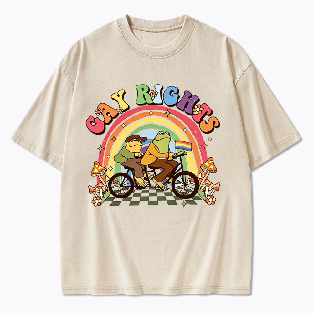 Frog And Toad Gay Rights Washed T-Shirt