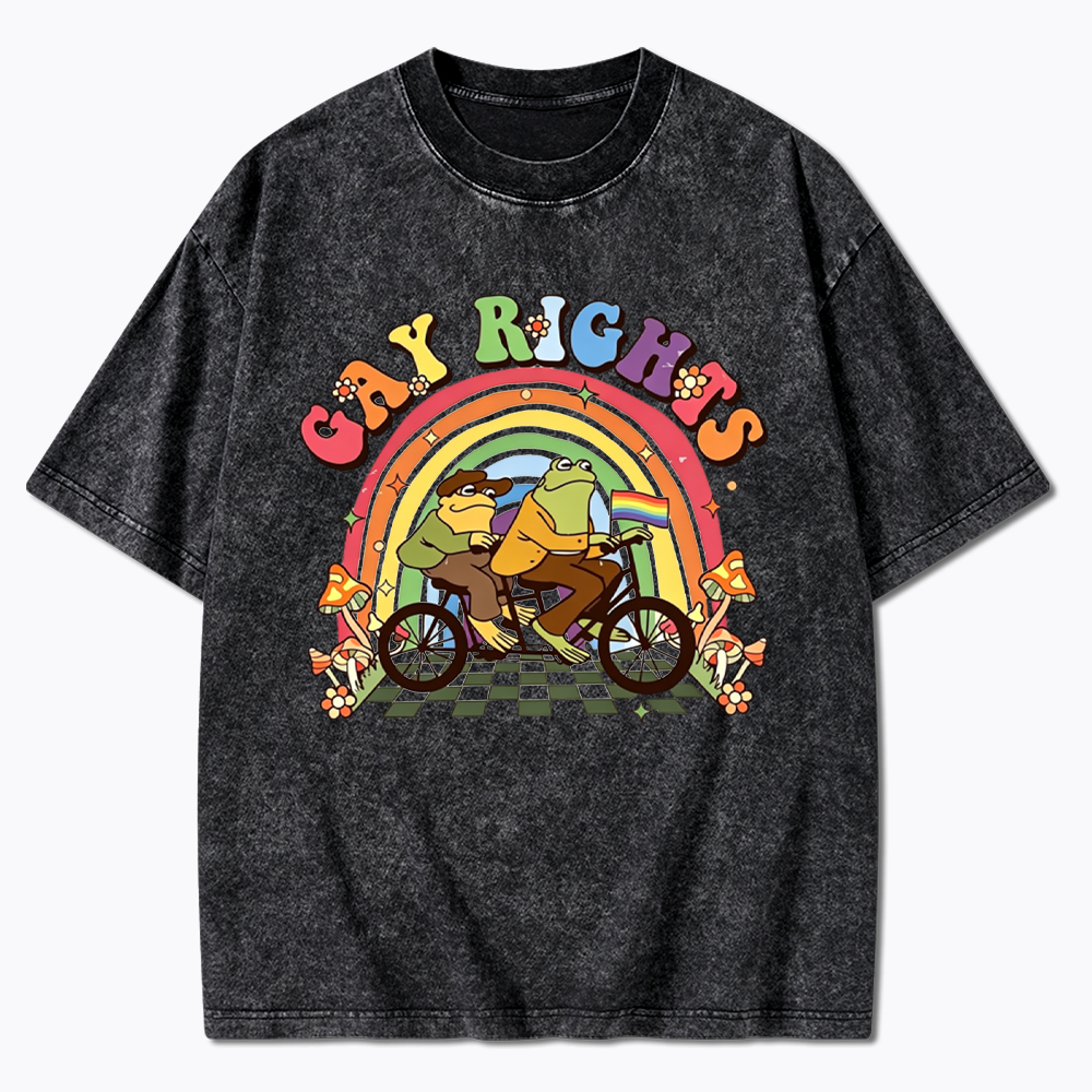 Frog And Toad Gay Rights Washed T-Shirt