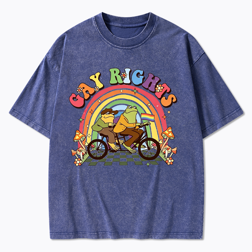 Frog And Toad Gay Rights Washed T-Shirt