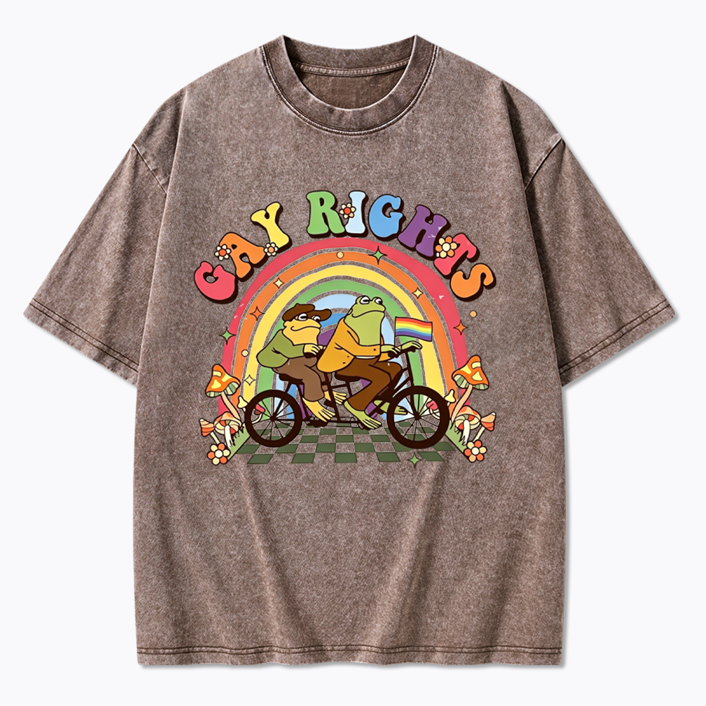 Frog And Toad Gay Rights Washed T-Shirt
