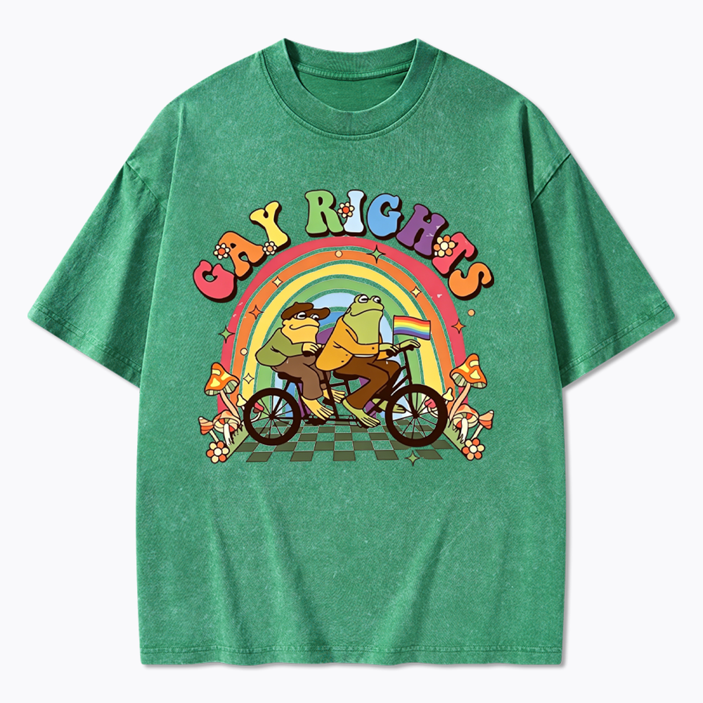 Frog And Toad Gay Rights Washed T-Shirt