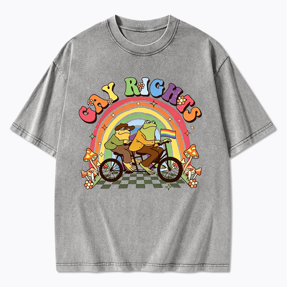 Frog And Toad Gay Rights Washed T-Shirt