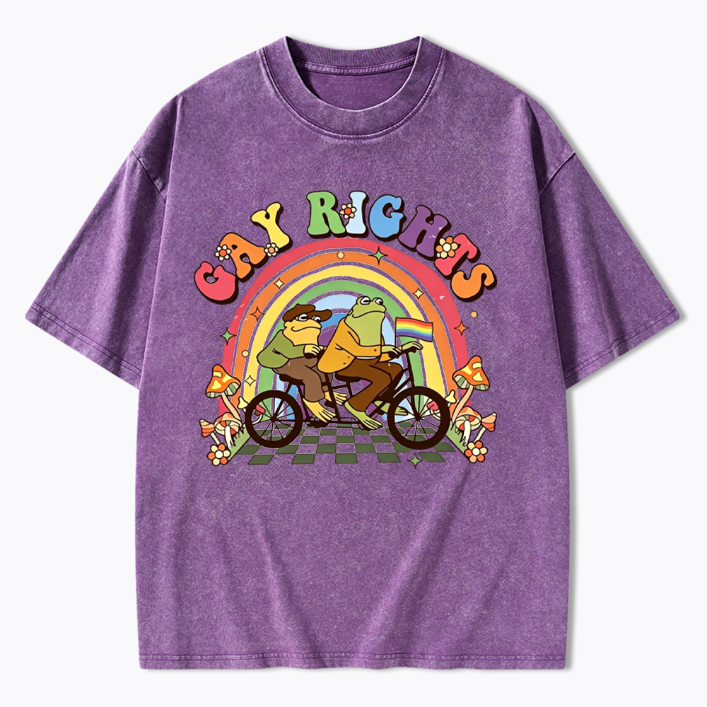 Frog And Toad Gay Rights Washed T-Shirt