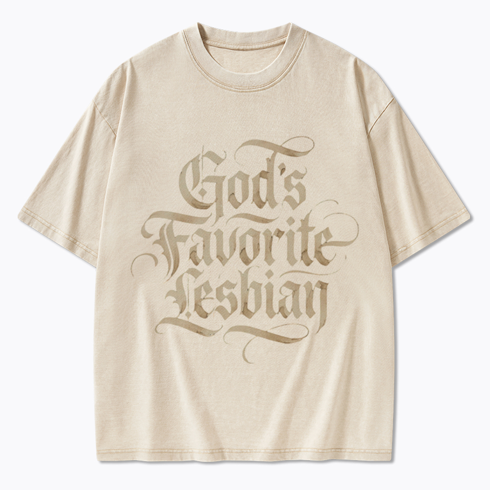 God's Favorite Lesbian Washed T-Shirt