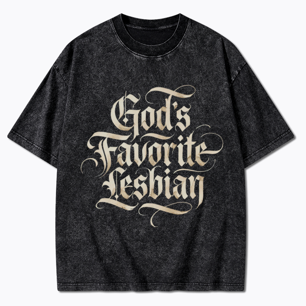 God's Favorite Lesbian Washed T-Shirt
