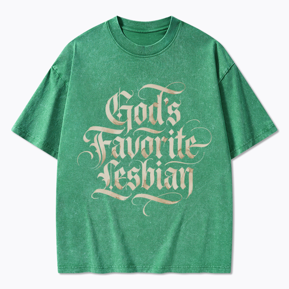 God's Favorite Lesbian Washed T-Shirt