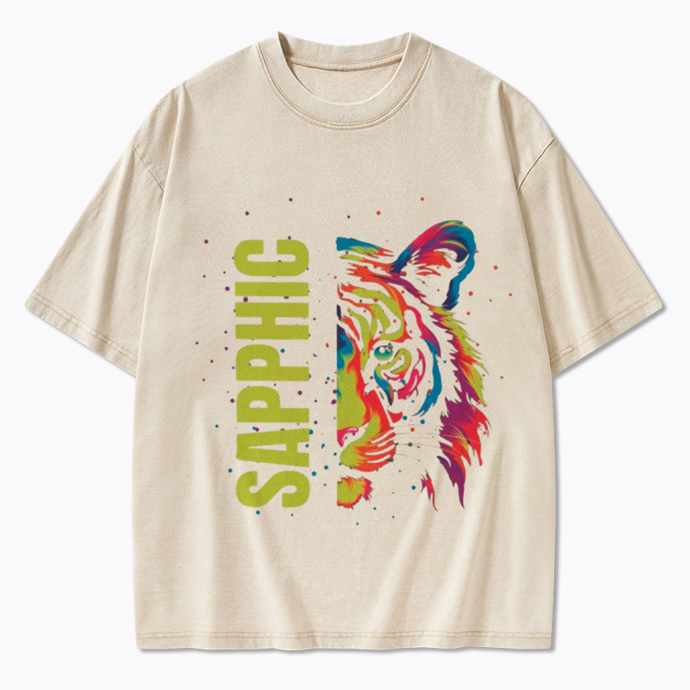 Sapphic Lesbian Washed T-Shirt