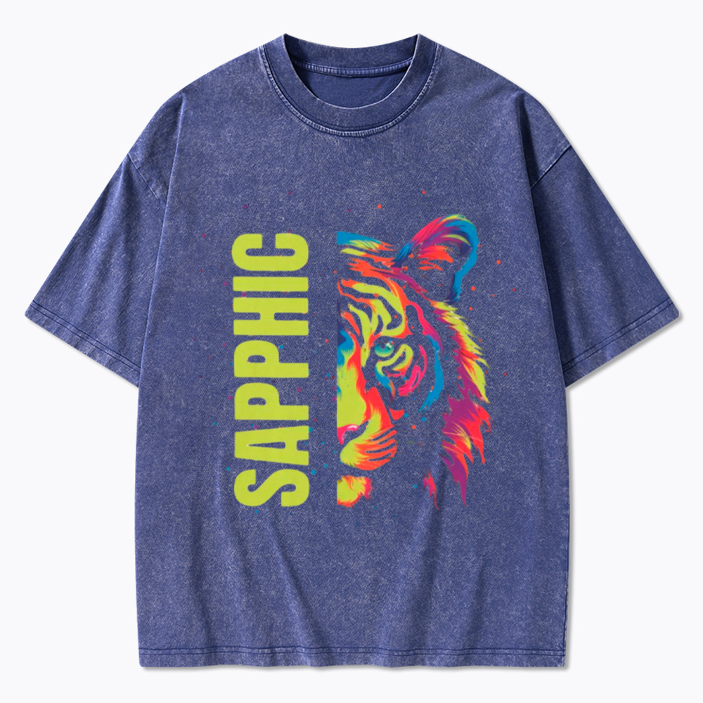 Sapphic Lesbian Washed T-Shirt