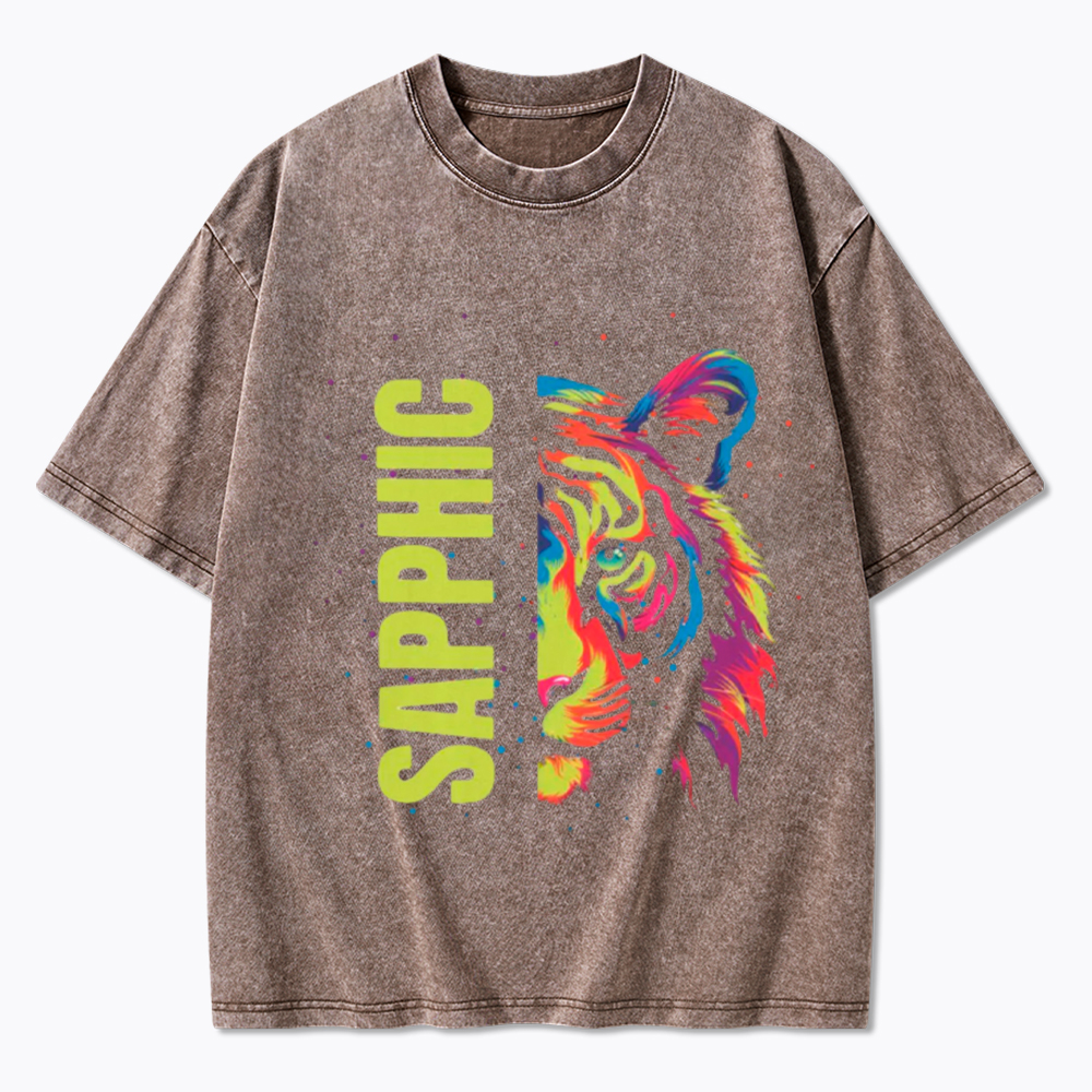 Sapphic Lesbian Washed T-Shirt