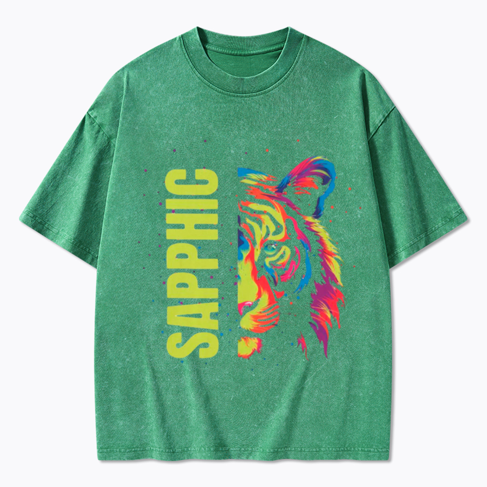 Sapphic Lesbian Washed T-Shirt