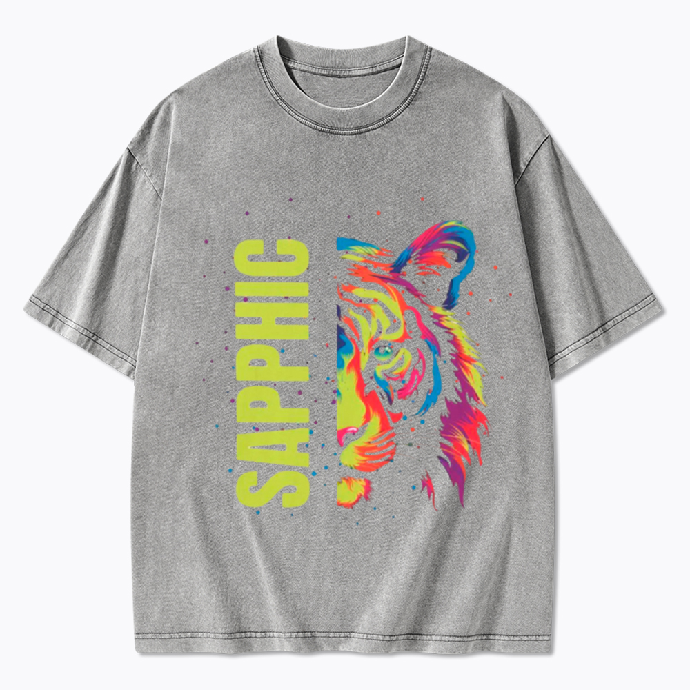 Sapphic Lesbian Washed T-Shirt