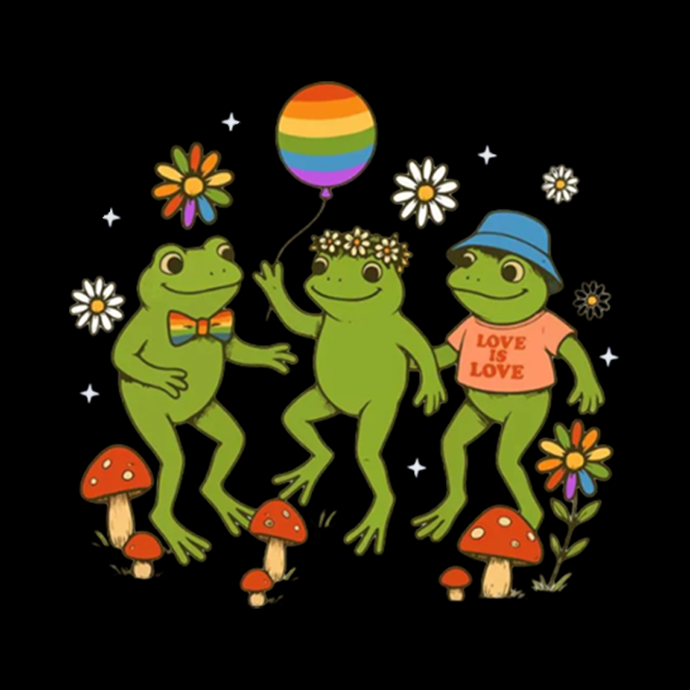 Funny Frog Pride Cropped T-Shirt