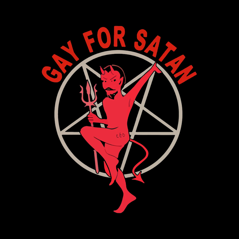 Gay For Satan Cropped T-Shirt