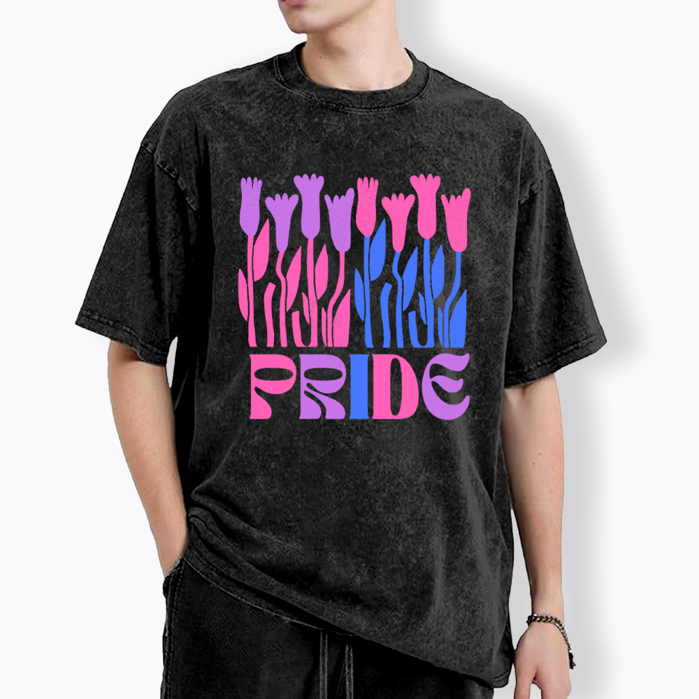 Subtle Bi Pride Washed T-Shirt