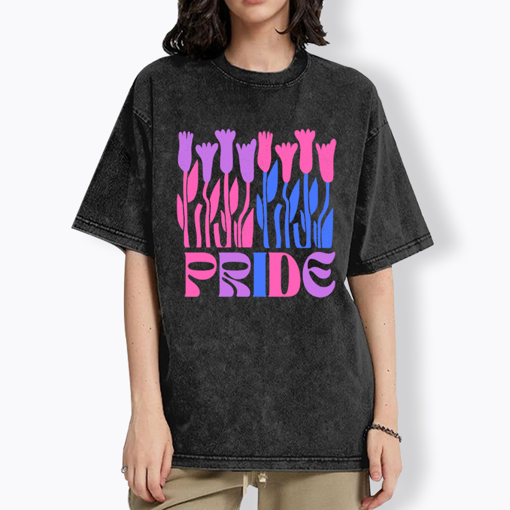 Subtle Bi Pride Washed T-Shirt