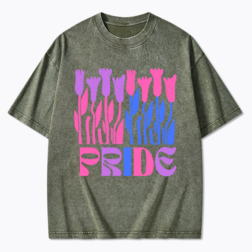 Subtle Bi Pride Washed T-Shirt