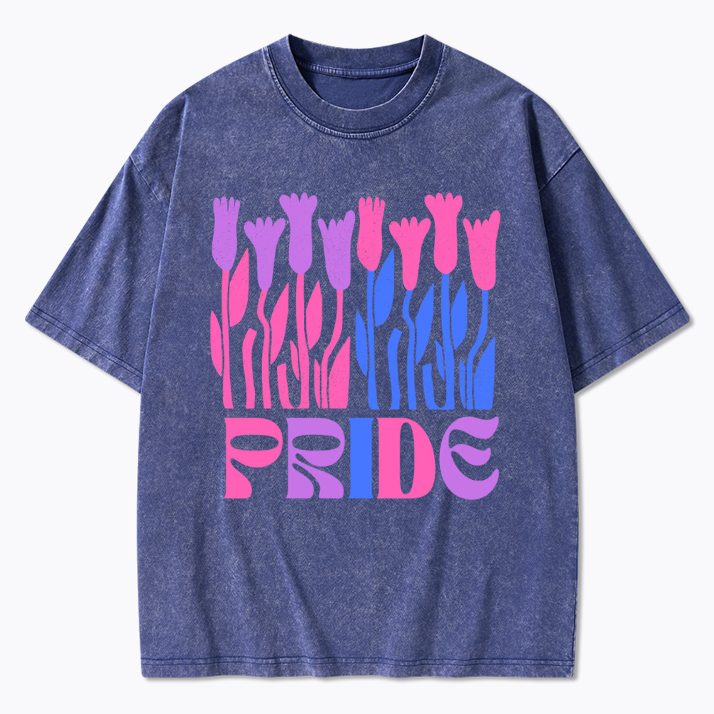 Subtle Bi Pride Washed T-Shirt