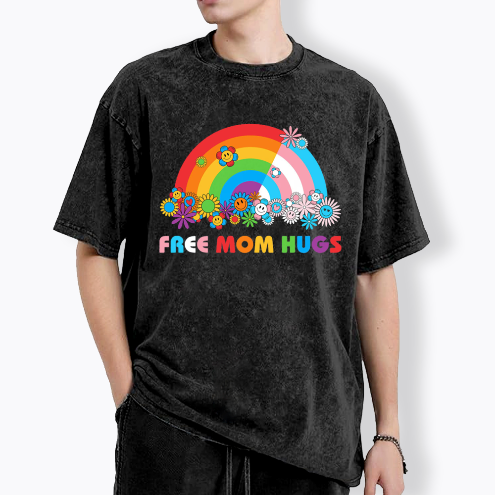 Free Mom Hugs Washed T-Shirt
