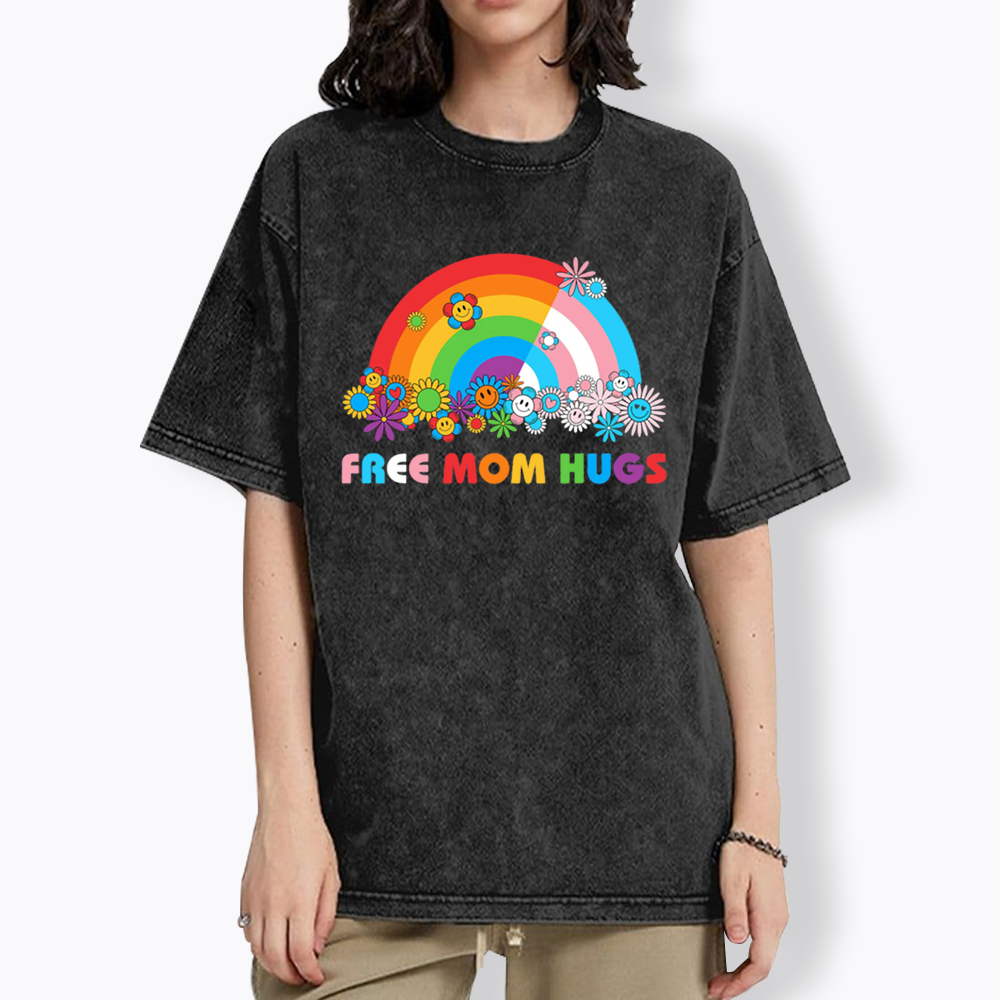 Free Mom Hugs Washed T-Shirt