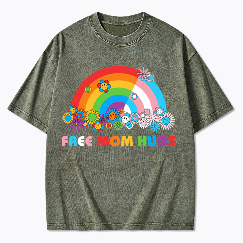 Free Mom Hugs Washed T-Shirt