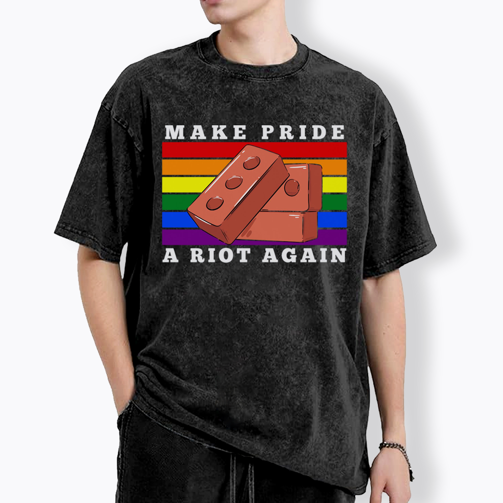 Make Pride A Riot Again Washed T-Shirt