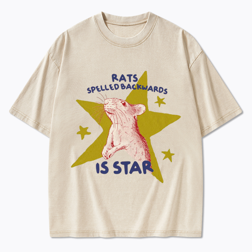 Rats Spelled Backwards is Star Washed T-Shirt
