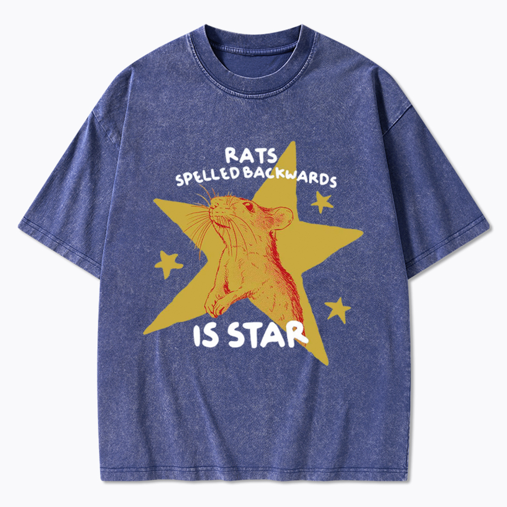 Rats Spelled Backwards is Star Washed T-Shirt