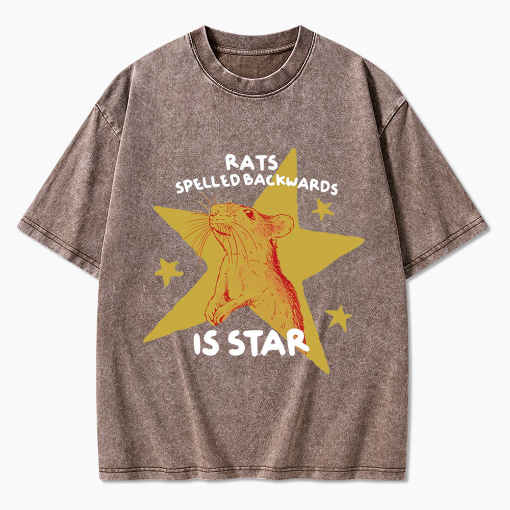 Rats Spelled Backwards is Star Washed T-Shirt