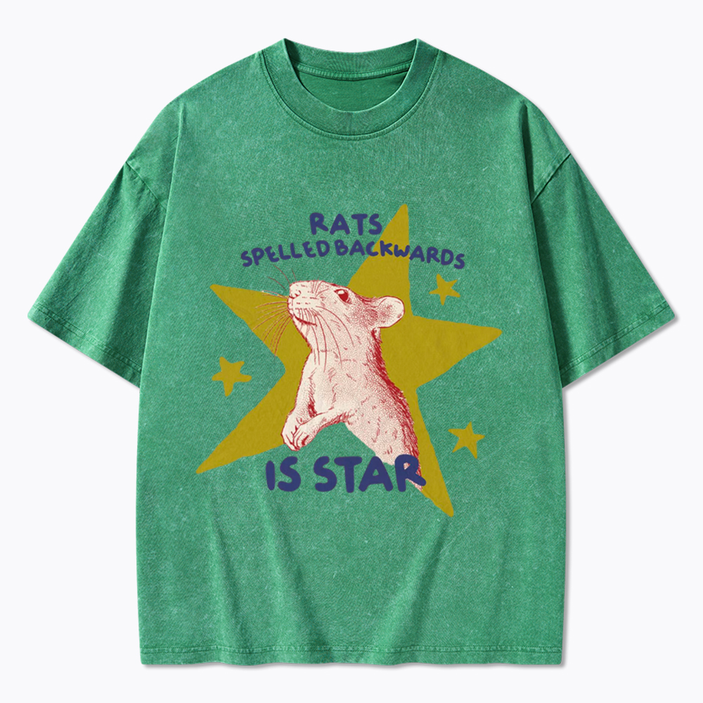 Rats Spelled Backwards is Star Washed T-Shirt