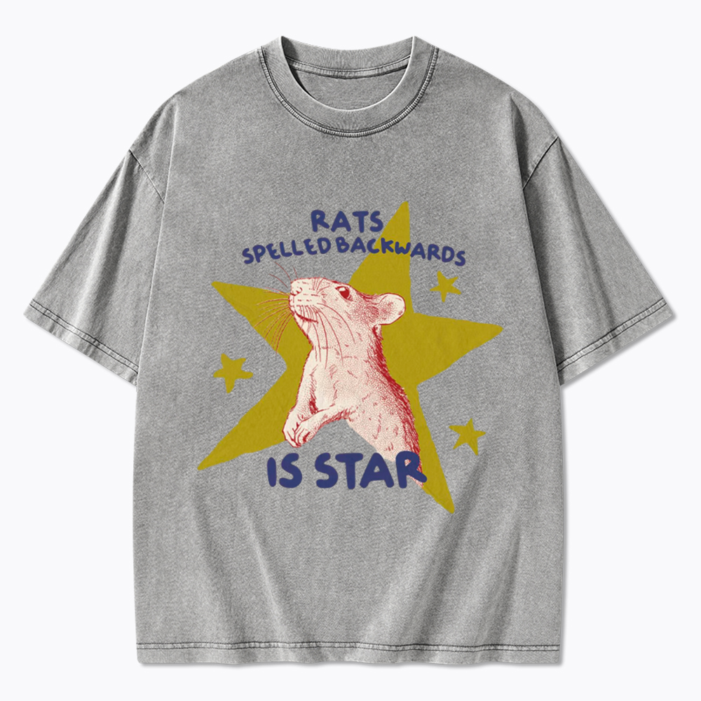 Rats Spelled Backwards is Star Washed T-Shirt
