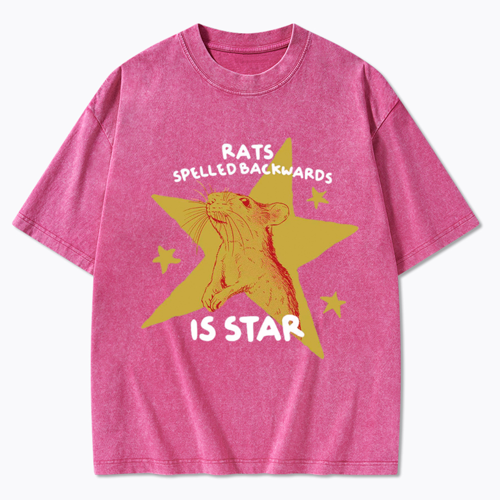 Rats Spelled Backwards is Star Washed T-Shirt