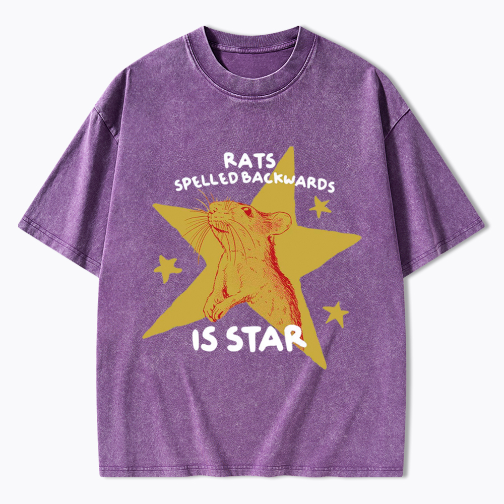 Rats Spelled Backwards is Star Washed T-Shirt