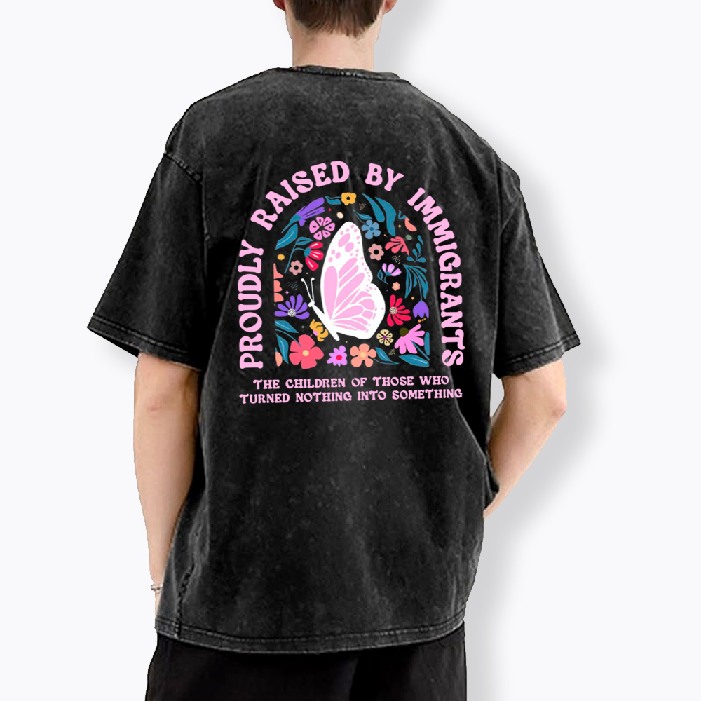 Proud Daughter of Immigrants Washed T-Shirt