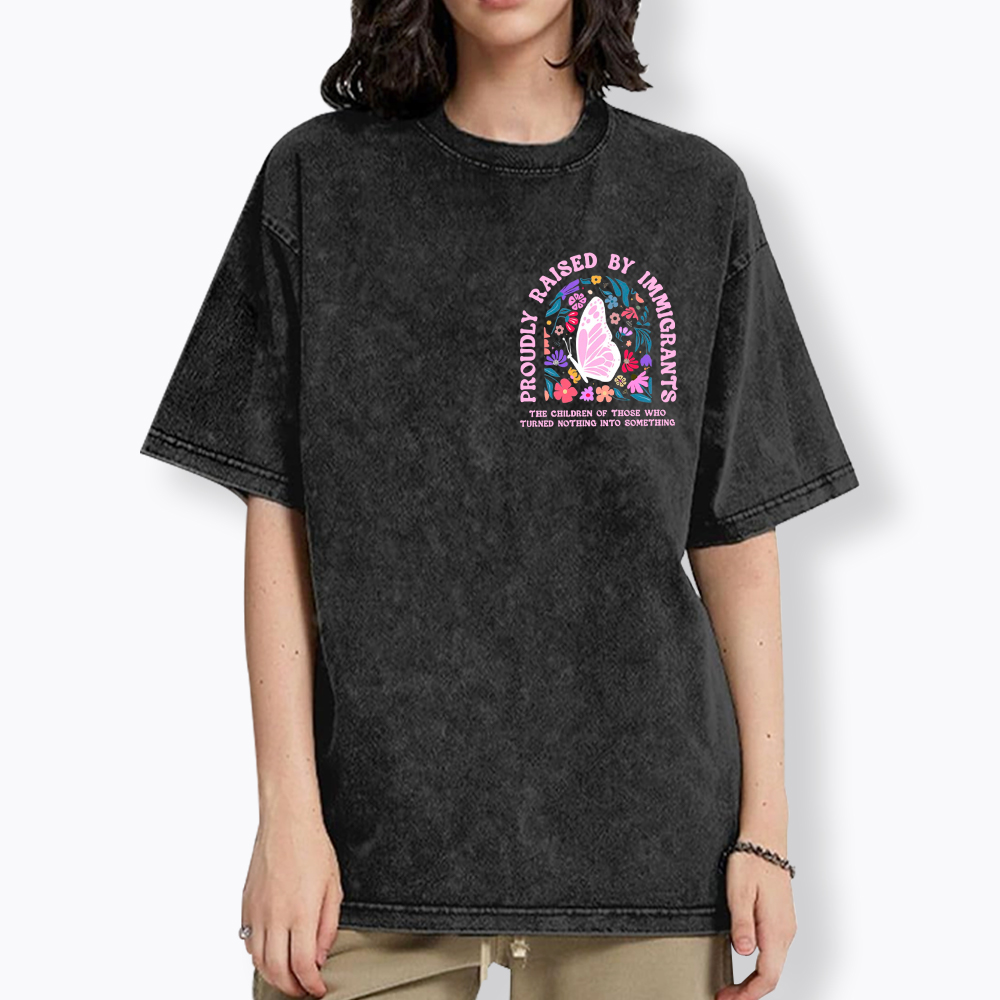 Proud Daughter of Immigrants Washed T-Shirt