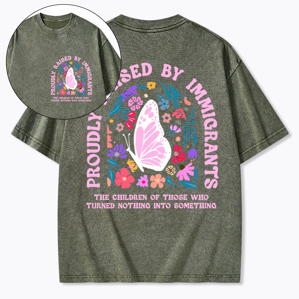 Proud Daughter of Immigrants Washed T-Shirt