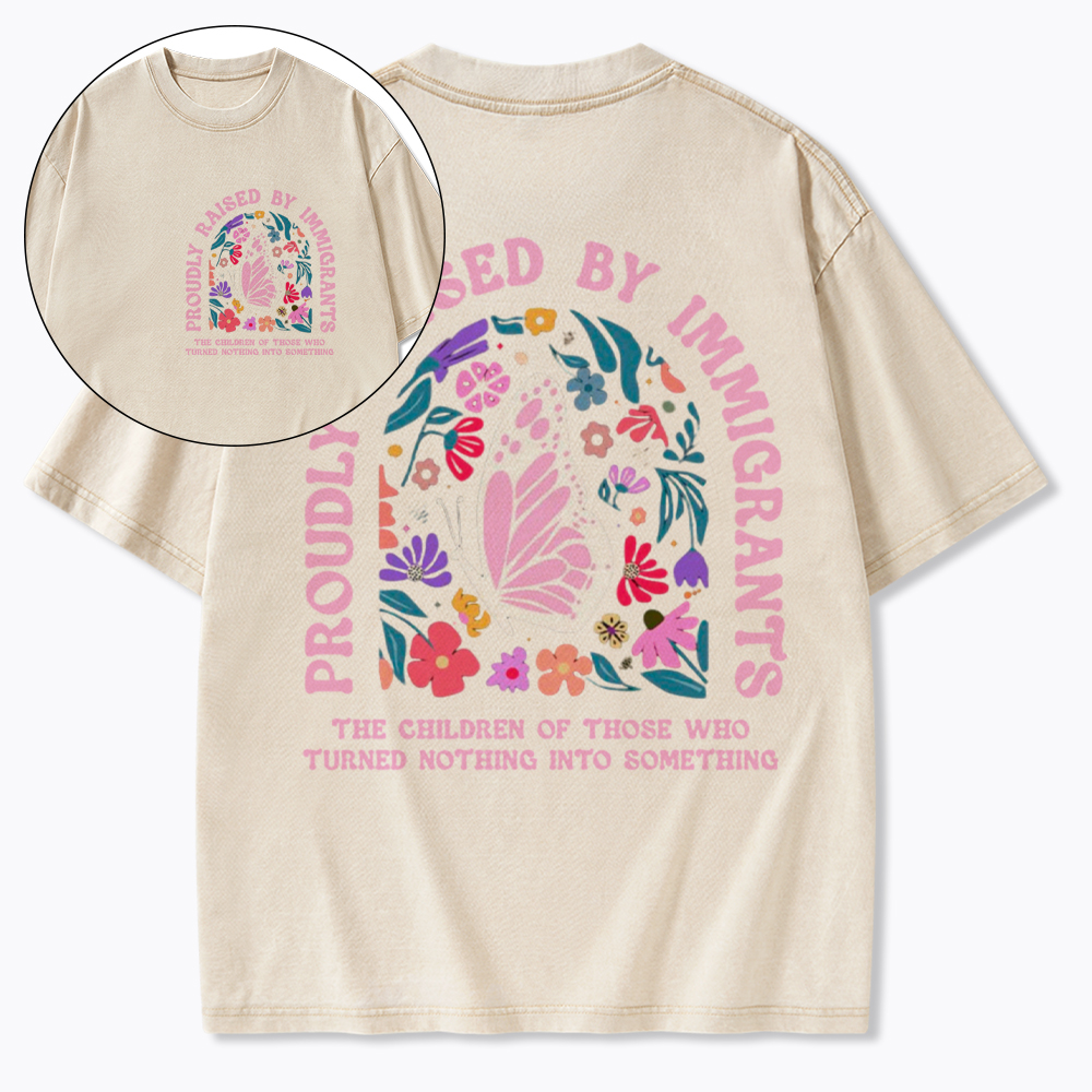 Proud Daughter of Immigrants Washed T-Shirt