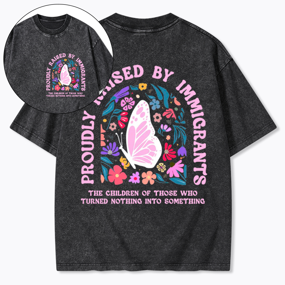 Proud Daughter of Immigrants Washed T-Shirt