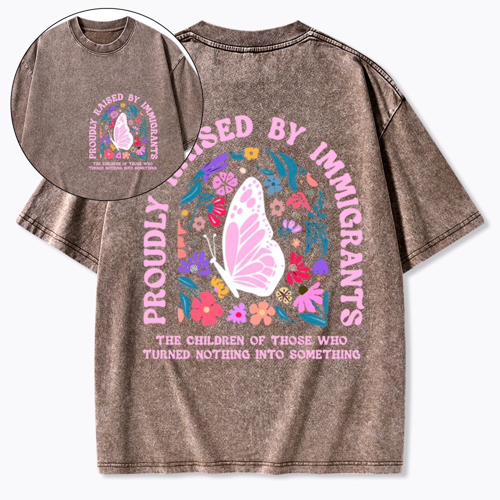 Proud Daughter of Immigrants Washed T-Shirt