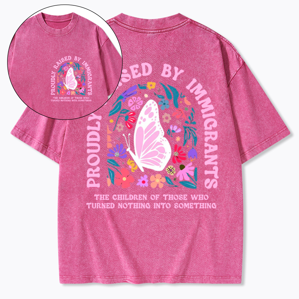 Proud Daughter of Immigrants Washed T-Shirt