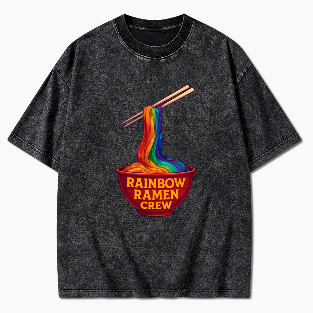 Rainbow Ramen Crew Washed T-Shirt